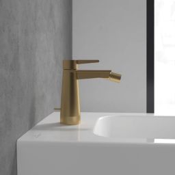 Villeroy & Boch Conum bateria bidetowa stojąca złoty szczotkowany TVB12700100076