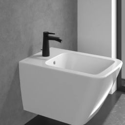 Villeroy & Boch Conum bateria bidetowa stojąca czarny mat TVB127001000K5