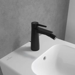 Villeroy & Boch Conum bateria bidetowa stojąca czarny mat TVB127001000K5