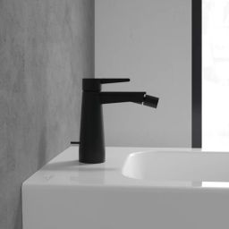 Villeroy & Boch Conum bateria bidetowa stojąca czarny mat TVB127001000K5
