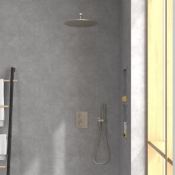 Villeroy & Boch Universal Taps & Fittings bateria wannowo-prysznicowa podtynkowa termostatyczna nikiel szczotkowany TVD00065300064