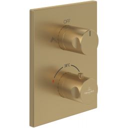Outlet - Villeroy & Boch Universal Taps & Fittings bateria wannowo-prysznicowa podtynkowa termostatyczna złoty szczotkowany TVD00065300076