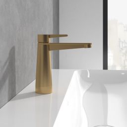 Villeroy & Boch Conum bateria umywalkowa stojąca złoty szczotkowany TVW12700300176