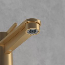 Villeroy & Boch Conum bateria umywalkowa stojąca złoty szczotkowany TVW12700300176