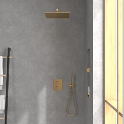 Villeroy & Boch Universal Showers deszczownica 35 cm kwadratowa złoty szczotkowany TVC00000600076