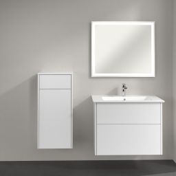 Villeroy & Boch Finero szafka boczna 86 cm wysoka wisząca niski lewa glossy white C53100DH