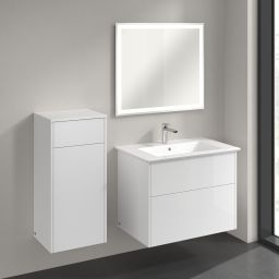 Villeroy & Boch Finero szafka boczna 86 cm wysoka wisząca niski lewa glossy white C53100DH