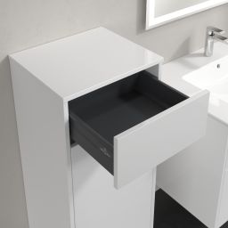 Villeroy & Boch Finero szafka boczna 86 cm wysoka wisząca niski lewa glossy white C53100DH