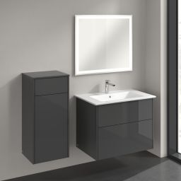 Villeroy & Boch Finero szafka boczna 86 cm wysoka wisząca niski lewa glossy grey C53100FP