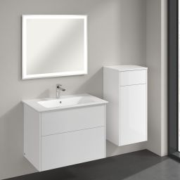 Villeroy & Boch Finero szafka boczna 86 cm wysoka wisząca niski prawa glossy white C53101DH