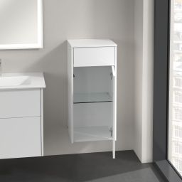 Villeroy & Boch Finero szafka boczna 86 cm wysoka wisząca niski prawa glossy white C53101DH