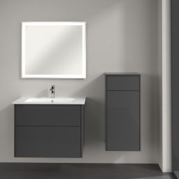 Villeroy & Boch Finero szafka boczna 86 cm wysoka wisząca niski prawa glossy grey C53101FP