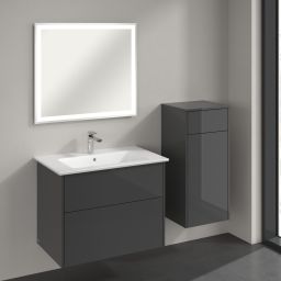 Villeroy & Boch Finero szafka boczna 86 cm wysoka wisząca niski prawa glossy grey C53101FP
