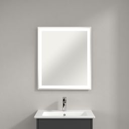 Villeroy & Boch Finero umywalka z szafką 60 cm i lustrem zestaw meblowy glossy grey S00300FPR1