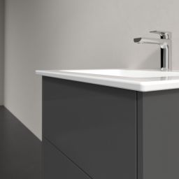 Villeroy & Boch Finero umywalka z szafką 60 cm i lustrem zestaw meblowy glossy grey S00300FPR1