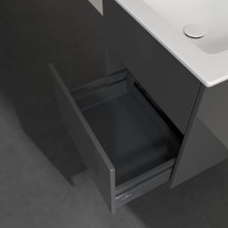 Villeroy & Boch Finero umywalka z szafką 60 cm i lustrem zestaw meblowy glossy grey S00300FPR1