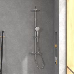 Villeroy & Boch Universal Showers zestaw prysznicowy ścienny termostatyczny z deszczownicą chrom TVS10900200061