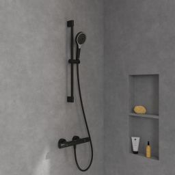 Villeroy & Boch Verve Showers zestaw prysznicowy ścienny czarny TVS109007000K5