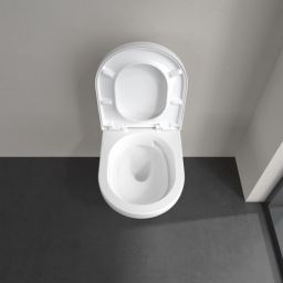Villeroy & Boch Architectura TwistFlush [e3] combi-pack zestaw miska bez kołnierza z deską wolnoopadającą Weiss Alpin 4694CL01