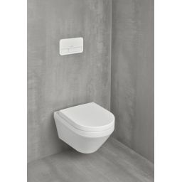 Villeroy & Boch Architectura TwistFlush [e3] combi-pack zestaw miska bez kołnierza CeramicPlus z deską wolnoopadającą Weiss Alpin 4694CLR1