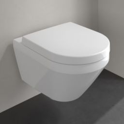 Villeroy & Boch Architectura TwistFlush [e3] combi-pack zestaw miska bez kołnierza CeramicPlus z deską wolnoopadającą Weiss Alpin 4694CLR1