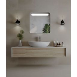 Venti Malmo lustro 60x60 cm kwadratowe z oświetleniem