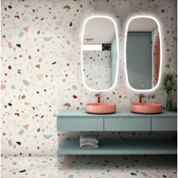 Venti Breza lustro 45x90 cm prostokątne z oświetleniem