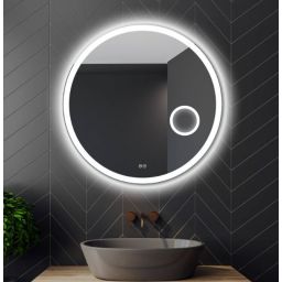 Venti Radson lustro 80 cm okrągłe z oświetleniem z matą grzewczą