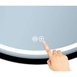 Venti Baltic lustro 70 cm okrągłe z matą grzewczą czarne