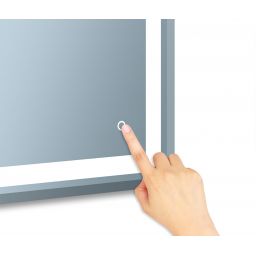 Venti Willa lustro 100x80 cm prostokątne z oświetleniem srebrny