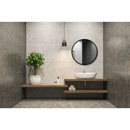 Venti Rund lustro 80x80 cm okrągłe czarny