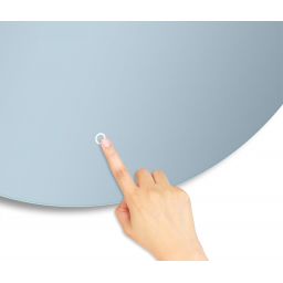 Venti Koło Led lustro 80x80 cm okrągłe z oświetleniem srebrny