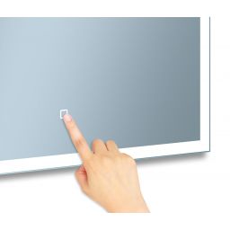 Venti Prymus lustro 60x80 cm prostokątne z oświetleniem srebrny