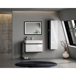 Venti Luxled lustro 60x80 cm prostokątne z oświetleniem czarny