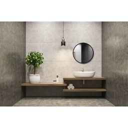 Venti Rund lustro 60x60 cm okrągłe czarny