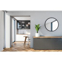 Venti Rund lustro 60x60 cm okrągłe czarny