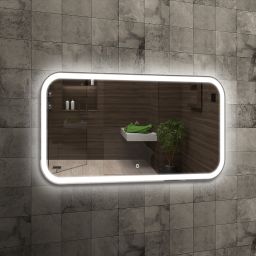 Venti Prima lustro 120x60 cm prostokątne z oświetleniem biały