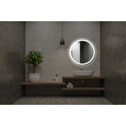 Venti Ring lustro 60x60 cm okrągłe z oświetleniem