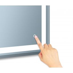 Venti Willa lustro 60x80 cm prostokątne z oświetleniem srebrny