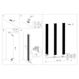 Kermi Bryce grzejnik dekoracyjny 200x15 cm podłączenie dolne biały D2N1120150801XK