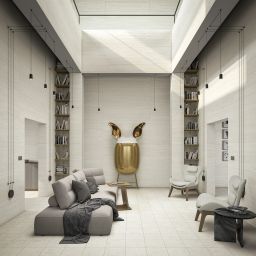 Vives London płytka ścienno-podłogowa 80x80 cm beżowa-biała