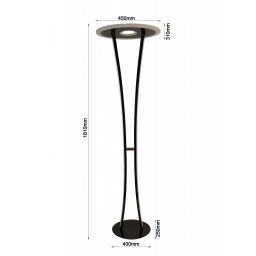 Aviano Arnas lampa stojąca 80 W czarna 3067-302