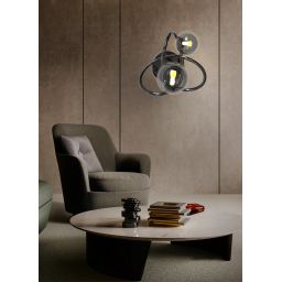 Wofi Nancy kinkiet 2x3,5 W czarny 4014-205