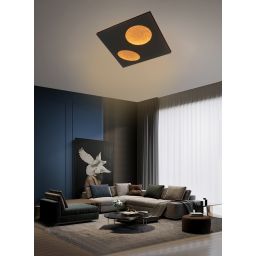 Aviano Toulon lampa podsufitowa 36 W czarna-złota 4044304