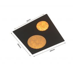 Aviano Toulon lampa podsufitowa 30 W czarna-złota 4044-304M