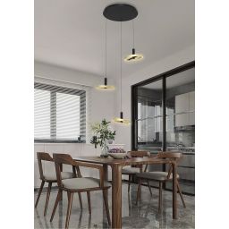 Aviano Brest lampa wisząca 3x7 W czarna 5016-304