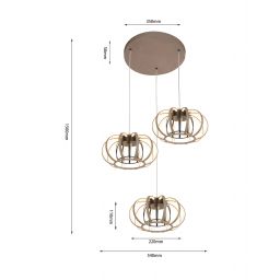 Aviano Salo lampa wisząca 45W czarna-piaskowa 5033-313