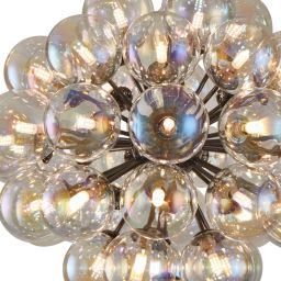 Aviano Portofino lampa wisząca 44x2,2 W czarna-chrom-przydymiona 5079-4405