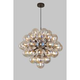 Aviano Portofino lampa wisząca 44x2,2 W czarna-chrom-przydymiona 5079-4405