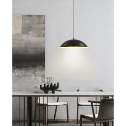 Aviano Rosskoff lampa wisząca 1x29 W czarna 6001-104